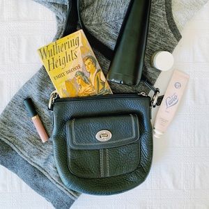 Coach Crossbody Leather Purse with Canvas Strap